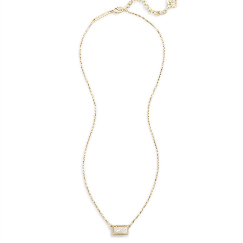 Pattie Gold Pendant Necklace In Iridescent Drusy